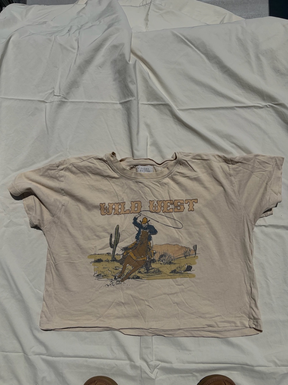 Urban Outfitters Beige Wild West Graphic Tee